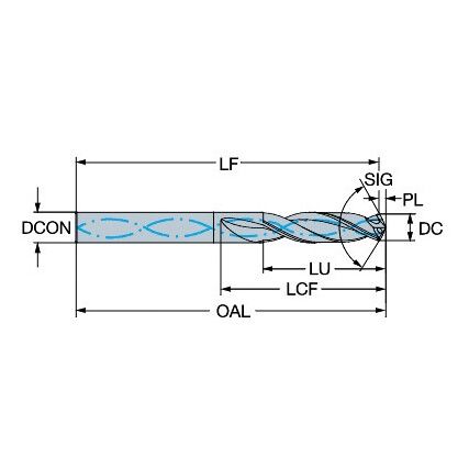 CoroDrill 863, 863.1-1114-043A1-N, Carbide Drill, 11.14mm, Uncoated