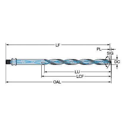 CoroDrill 863, 863.1-1114-067B1-OS, Carbide Drill, 11.14mm, Uncoated