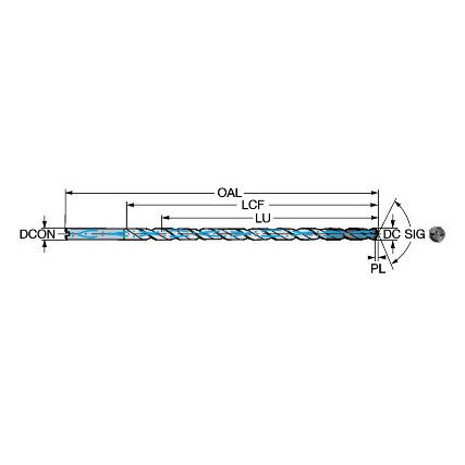 CoroDrill 861, 861.1-0318-095A1-GM, Carbide Drill, 3.18mm, TiAlN