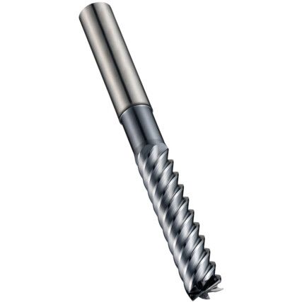 S226, End Mill, Long, 3mm, Plain Round Shank, 6fl, Carbide, AlTiN