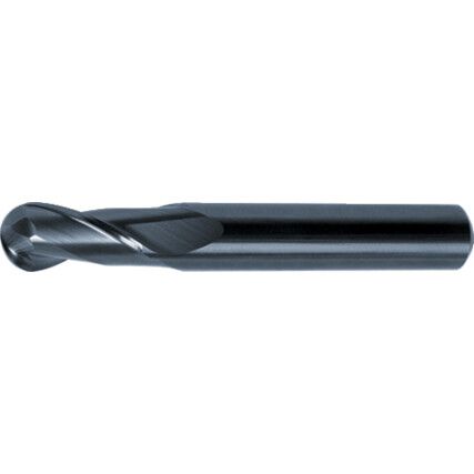 3308, Regular, Ball Nose End Mill, 6mm, 2 fl, Carbide, Bright