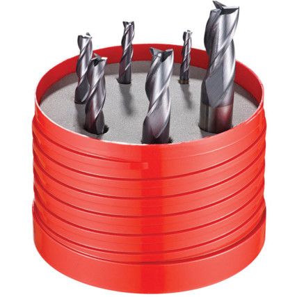 S991 SET 933 6-PCE Carbide Standard Slot Drill Set -  TIALN Coated