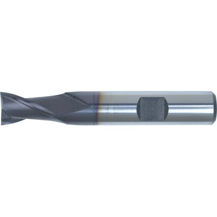 01, Short Series, Slot Drill, 18mm, 2 fl, Weldon Flat, Cobalt High Speed Steel, TiAlN