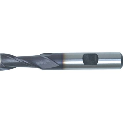 2, Regular, Slot Drill, 16mm, 2fl, Weldon Flat Shank, Cobalt High Speed Steel, TiAlN