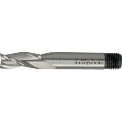 33, Regular, Slot Drill, 5mm, 3fl, Threaded Shank, Cobalt High Speed Steel, Uncoated