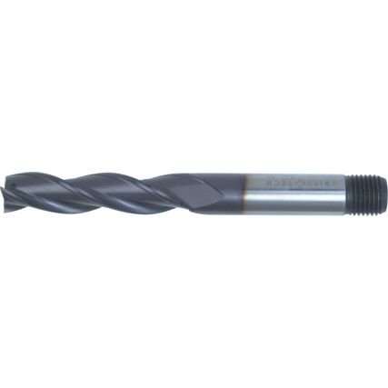 8.00mm HSS-Co 8% 3 Flute Threaded Shank Long Series Slot Drills - TiALN Coated