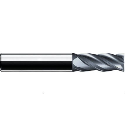 End Mill, Regular, Straight Shank, 10mm, TiAlN, Carbide, 4fl