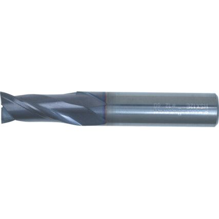 Series 60, Short Slot Drill, 3mm, 2fl, Plain Round Shank, Carbide, Q-Coat