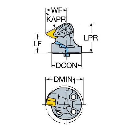 570-DDXNR-40-15-L T-MAX P HEAD FOR TURNING