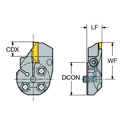 570-32L123F15B068A COROCUT HEAD FOR FACE GROOVING