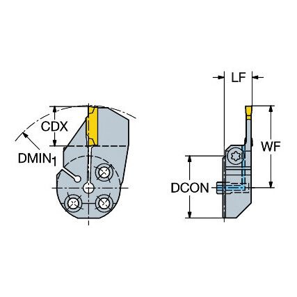 570-25L123D12B COROCUT HEAD FOR GROOVING