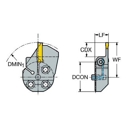 570-25L123G13C COROCUT HEAD FOR GROOVING