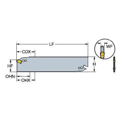 QD-NN2G80-45A COROCUT QD BLADE FOR PARTING