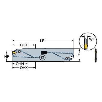 QD-NN2G80C45A COROCUT QD BLADE FOR PARTING