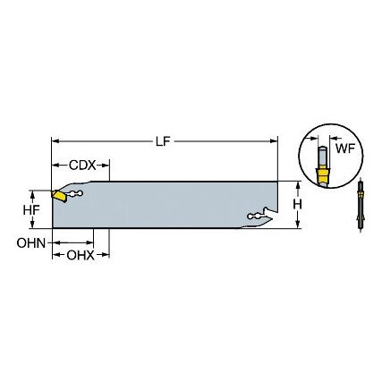 QD-NN2H60-25A COROCUT QD BLADE FOR PARTING