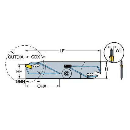 QD-NR2B10C21D COROCUT QD BLADE FOR PARTING