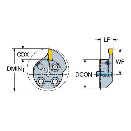 570-25L151.3-08-20 T-MAX Q-CUT HEAD FOR GROOVING