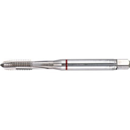 E255, Machine Tap, M5 x 0.8mm,  Metric Coarse, Spiral Flute, Powdered Metal Cobalt High Speed Steel, Bright, Red