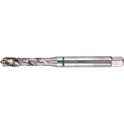 E473, Machine Tap, M8 x 1.25mm, Spiral Flute, Powdered Metal Cobalt High Speed Steel, Bright