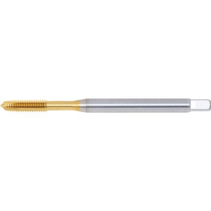 EP00TIN, Machine Tap, M4 x 0.7mm, Metric Coarse, Spiral Point, Cobalt High Speed Steel, TiN