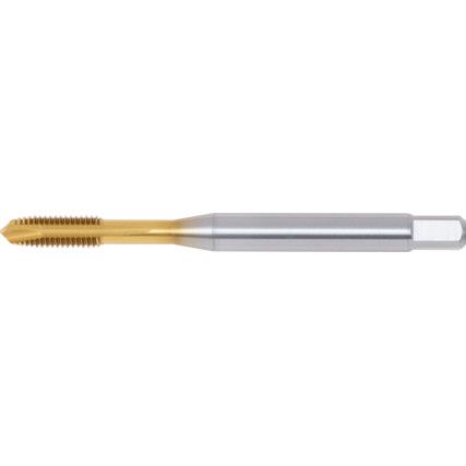 EP00TIN, Machine Tap, M5 x 0.8mm, Metric Coarse, Spiral Point, Cobalt High Speed Steel, TiN