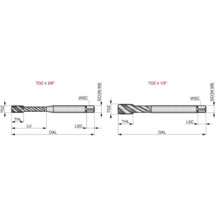 E398 10 X 24 UNC HSS-E-PM TICN6HX SPIRAL FLUTE TAP DIN 371/6