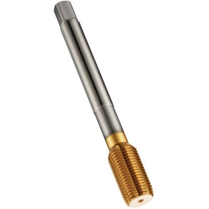 E286, Machine Tap, No.6 x 40 UNF, Fluteless, Cobalt High Speed Steel, TiN