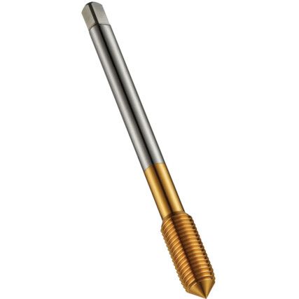 E288, Machine Tap, M6 x 0.75mm, Fluteless, Cobalt High Speed Steel, TiN