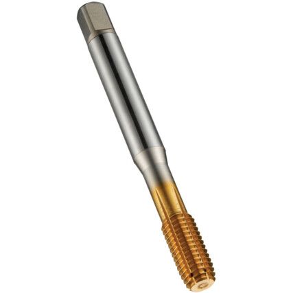 E289, Machine Tap, M8 x 1.25mm, Fluteless, Cobalt High Speed Steel, TiN