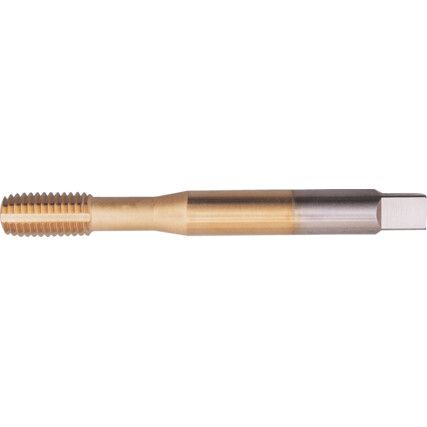 Machine Tap, M3 x 0.5mm, Metric Coarse, Fluteless, High Speed Steel, TiN