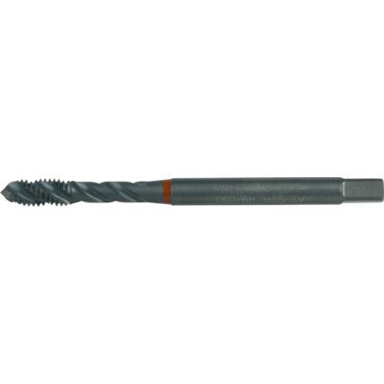 Machine Tap, M8 x 1.25mm, Metric Coarse, Spiral Flute, Vanadium High Speed Steel, Steam Tempered, Red