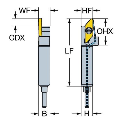 QS-SMALL1616E3HP COROCUT SHANK TOOL