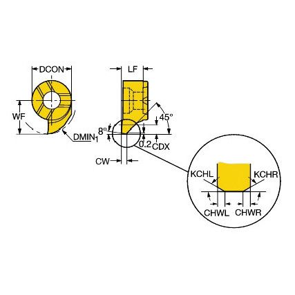 MB-07GX100-00-10L COROCUT INSERT GRADE 1025