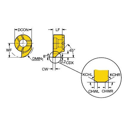 MB-07GX100-00-10R COROCUT INSERT GRADE 1025