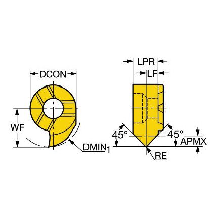 MB-07T045-02-10L COROCUTINSERT GRADE 1025