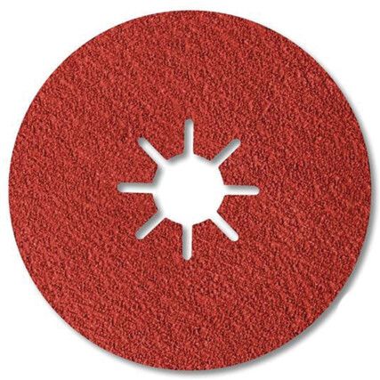 siabite X 4570, Fibre Disc, 115 x 22mm, Star Shaped Hole, P60, Ceramic Aluminium Oxide