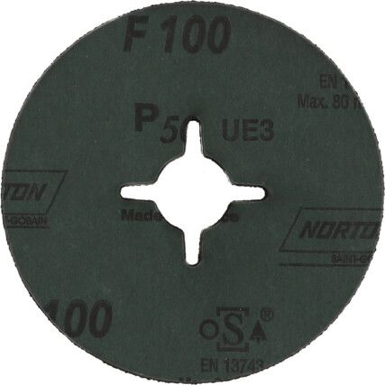 F100 FIBRE DISC 115X22mm GRIT 50(PK-25)