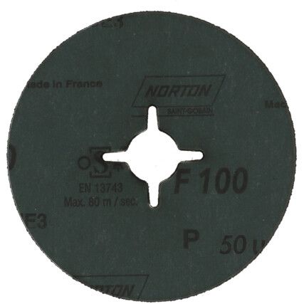 F100 FIBRE DISC 125X22mm GRIT 50(PK-25)