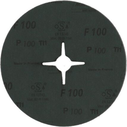 F100 FIBRE DISC 180X22mm GRIT 100(PK-25)