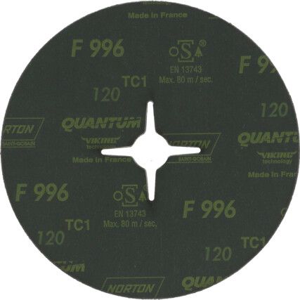 F996 FIBRE DISC 180X22mm GRIT 120(PK-25)