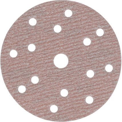 150mm A275 15 HOLE P220 VELCTRO BACKED DISC (PK-100)