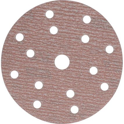 150mm A275 15 HOLE P240 VELCTRO BACKED DISC (PK-100)