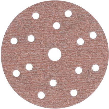 150mm A275 15 HOLE P280 VELCTRO BACKED DISC (PK-100)