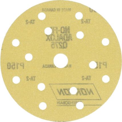 150mm Q275 15 HOLE P150 VELCRO BACKED FILM DISC (PK-100)