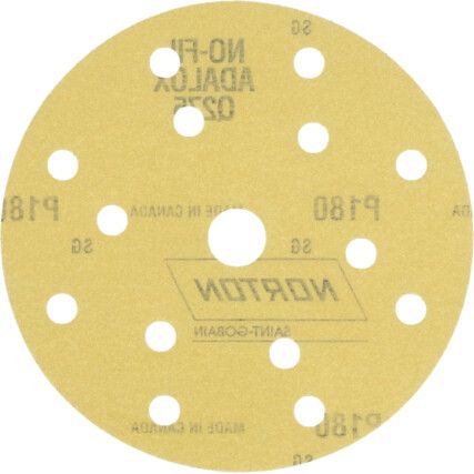 150mm Q275 15 HOLE P180 VELCRO BACKED FILM DISC (PK-100)