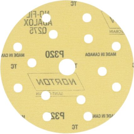 150mm Q275 15 HOLE P320 VELCRO BACKED FILM DISC (PK-100)