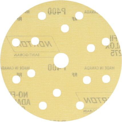 150mm Q275 15 HOLE P400 VELCRO BACKED FILM DISC (PK-100)