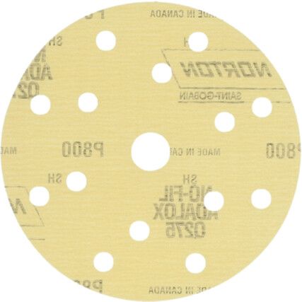 150mm Q275 15 HOLE P800 VELCRO BACKED FILM DISC (PK-100)