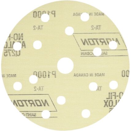 150mm Q275 15 HOLE P1000 VELCRO BACKED FILM DISC (PK-100)