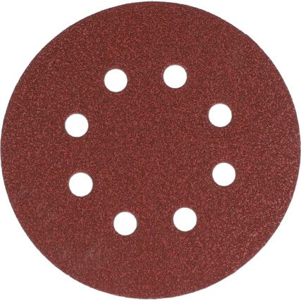 125mm H231 8 HOLE P80 VELCRO BACKED DISC (PK-100)